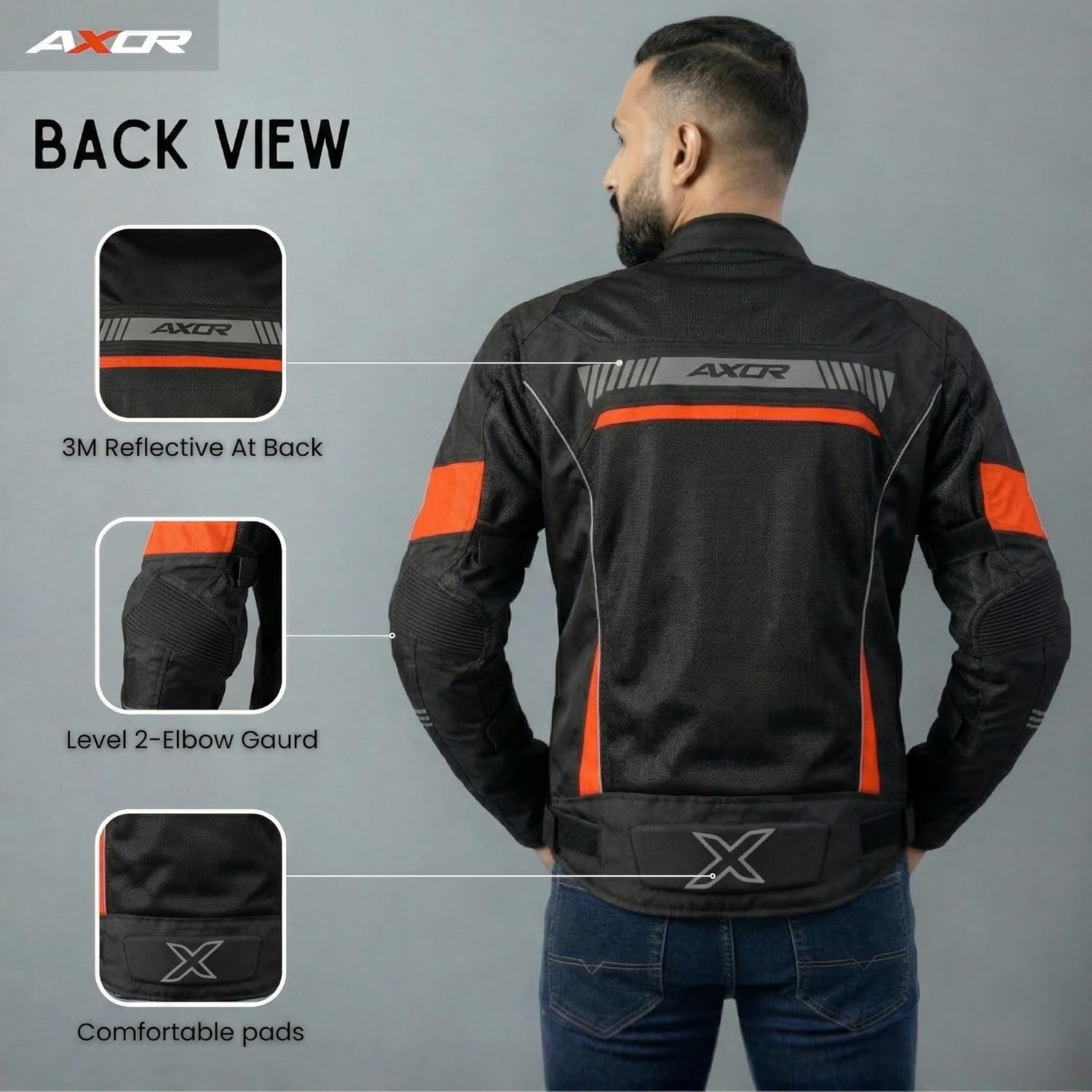 Axor Cruise 2 Jacket Black Orange - Image 4