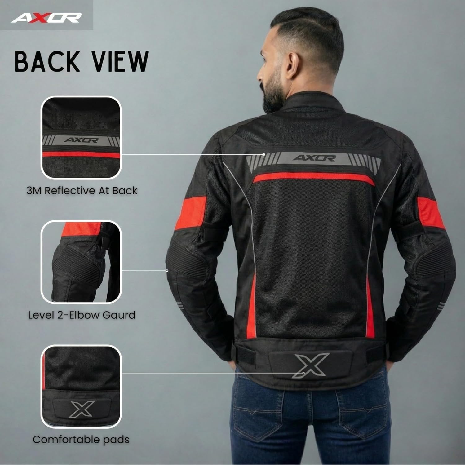 Axor Cruise 2 Jacket Black Red - Image 4