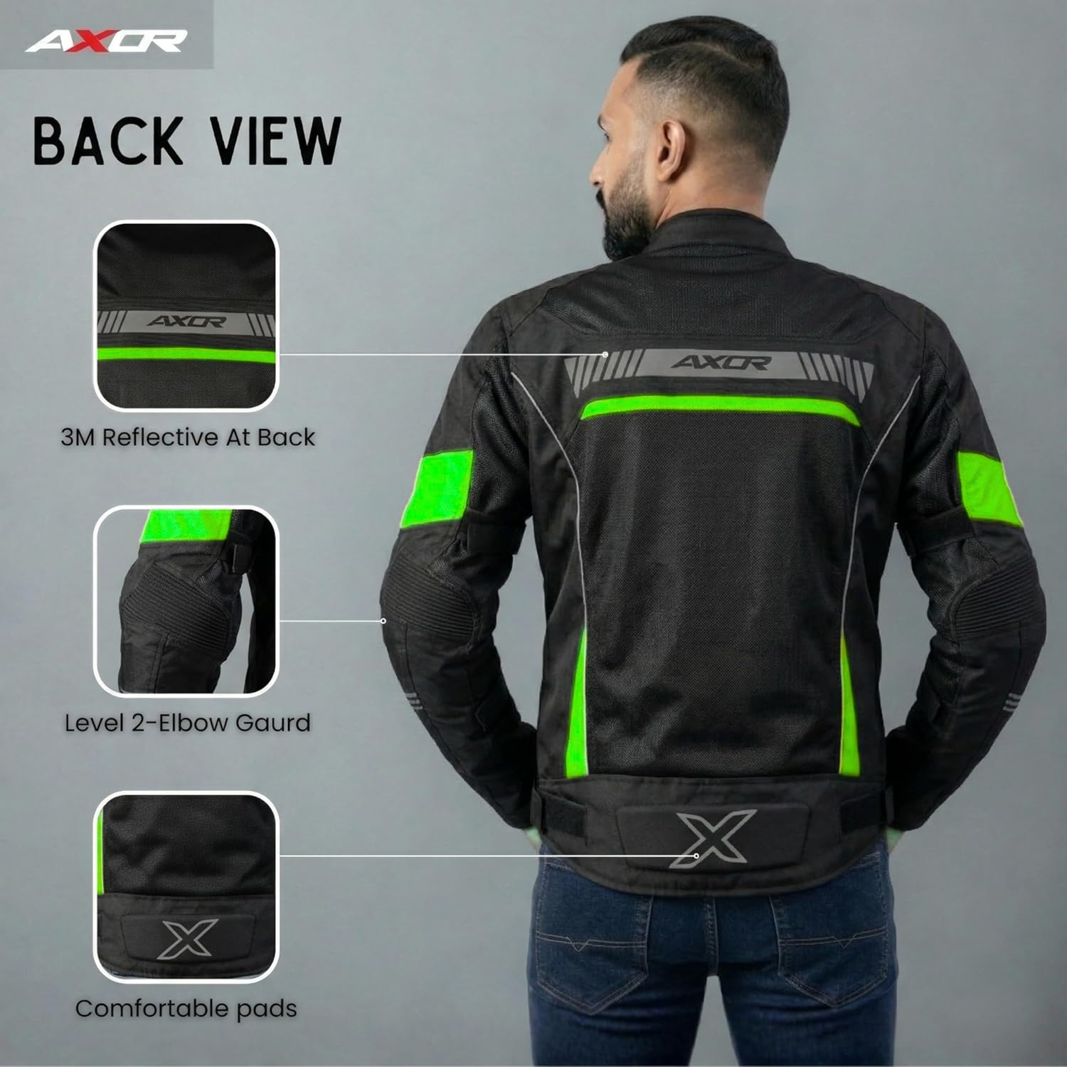 Axor Cruise 2 Jacket Black Neon Yellow - Image 5
