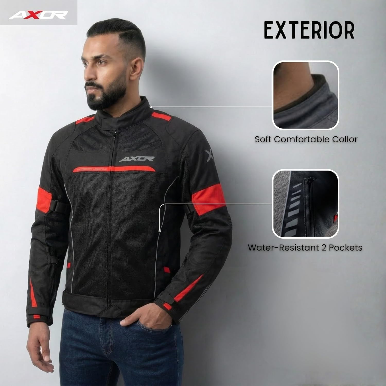 Axor Cruise 2 Jacket Black Red - Image 5