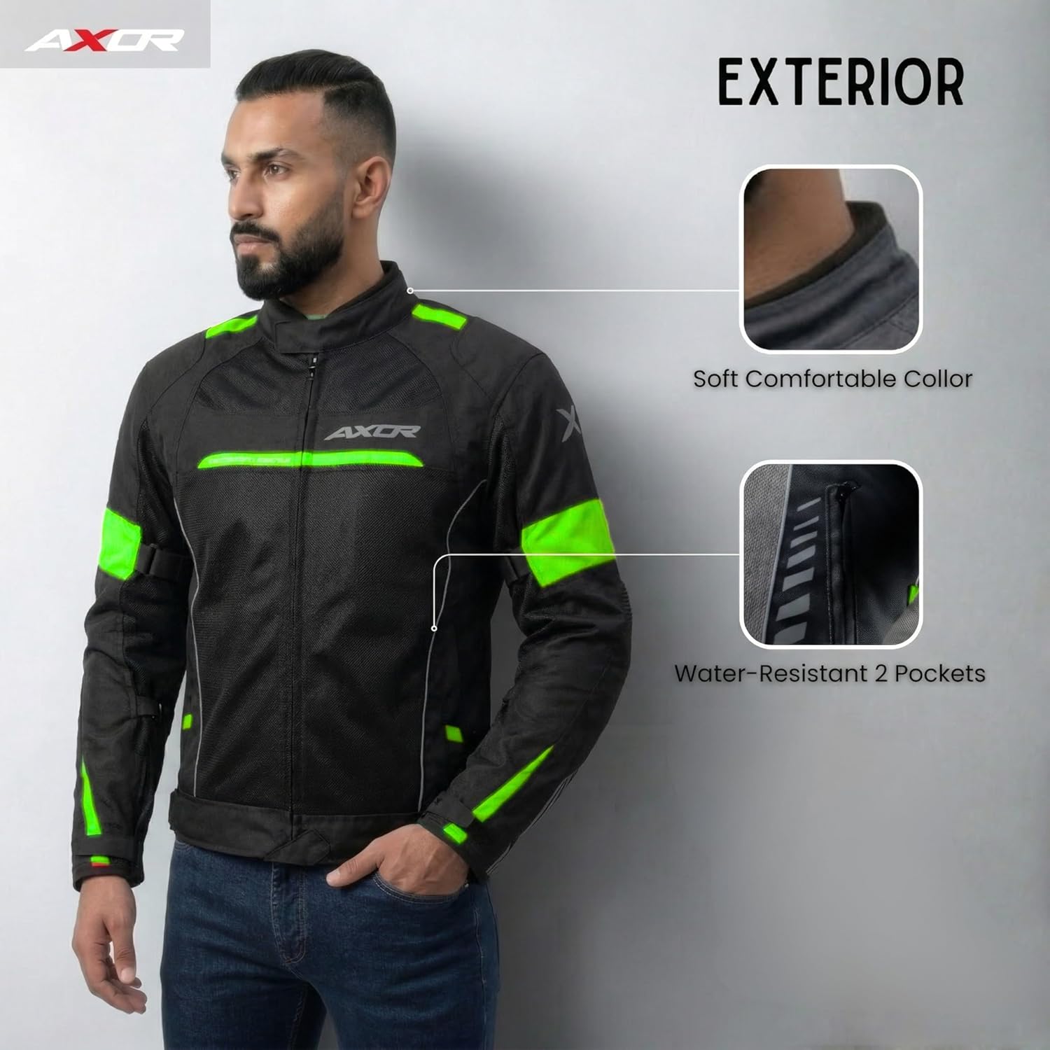 Axor Cruise 2 Jacket Black Neon Yellow - Image 4