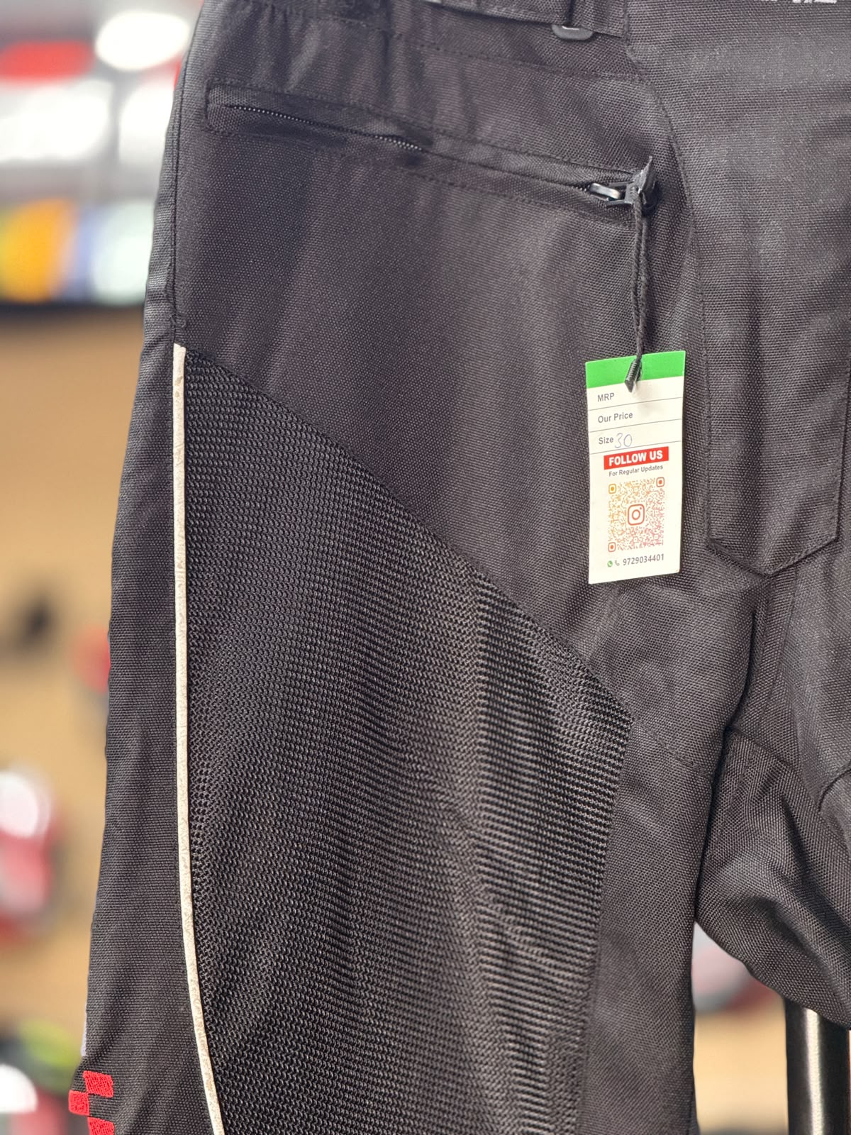 KOMINE RIDING PANT WITH LEVEL 2 PROTECTION SIZE 30 WAIST - Image 4