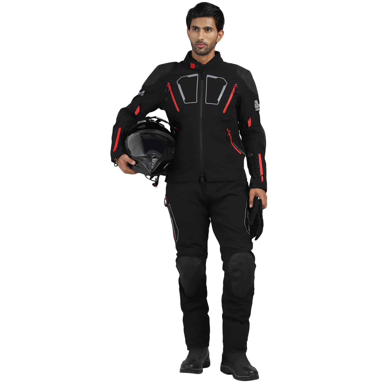 ROYAL ENFIELD ADVENTURER XT RIDING TROUSER RED - Image 3