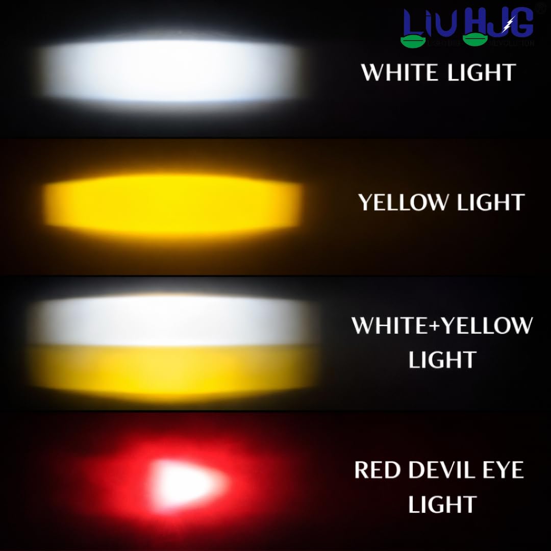 LIU HJG Yellow White & Devil Eye Slim Drive Fog Light - Image 9