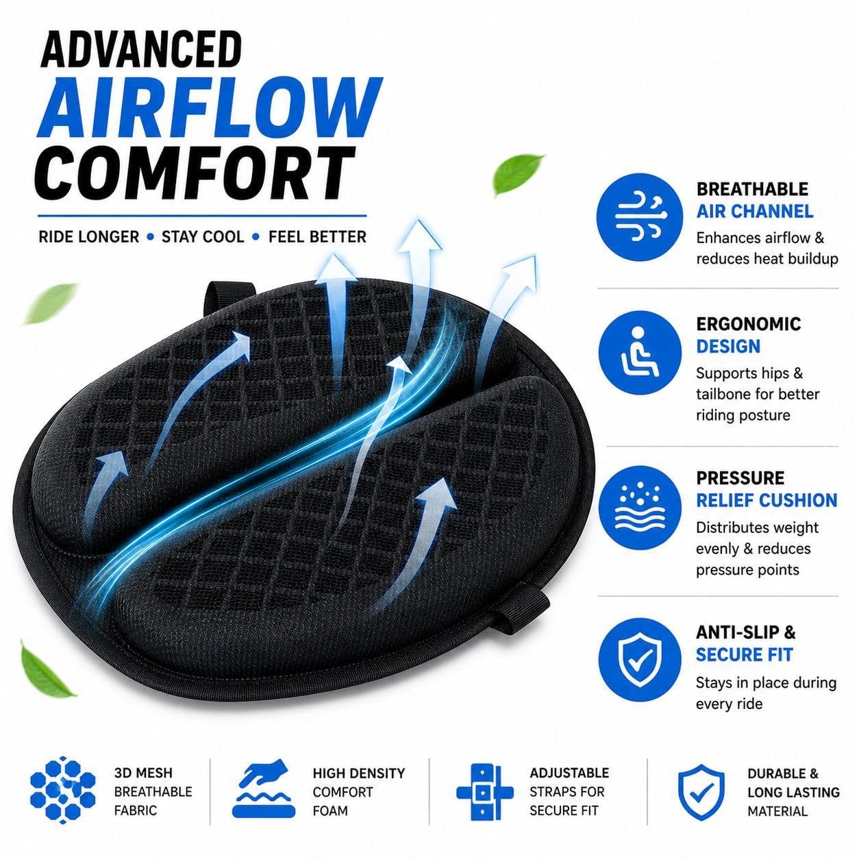 Grandbiker Gel Air Seat Cushion - Image 4