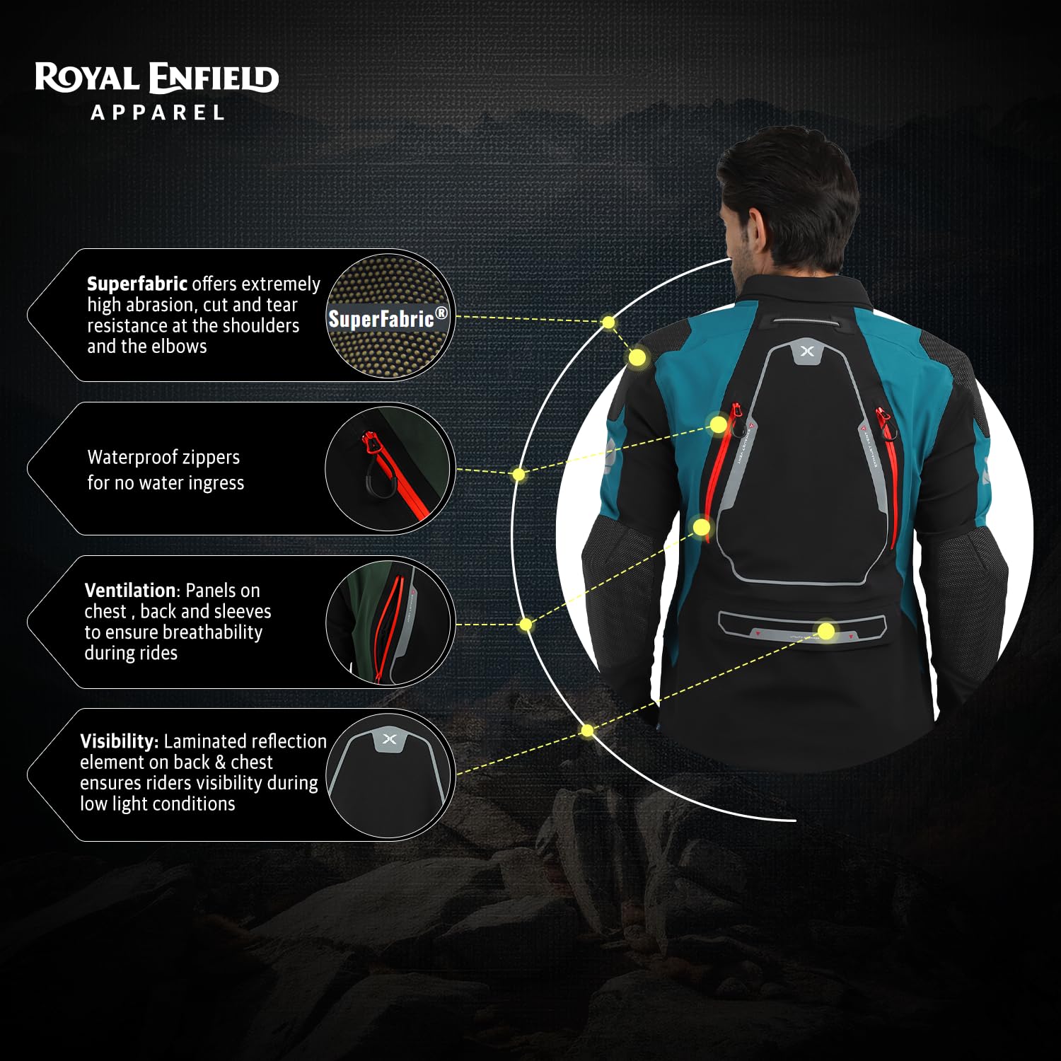 ROYAL ENFIELD ADVENTURER XT RIDING JACKET - Image 4