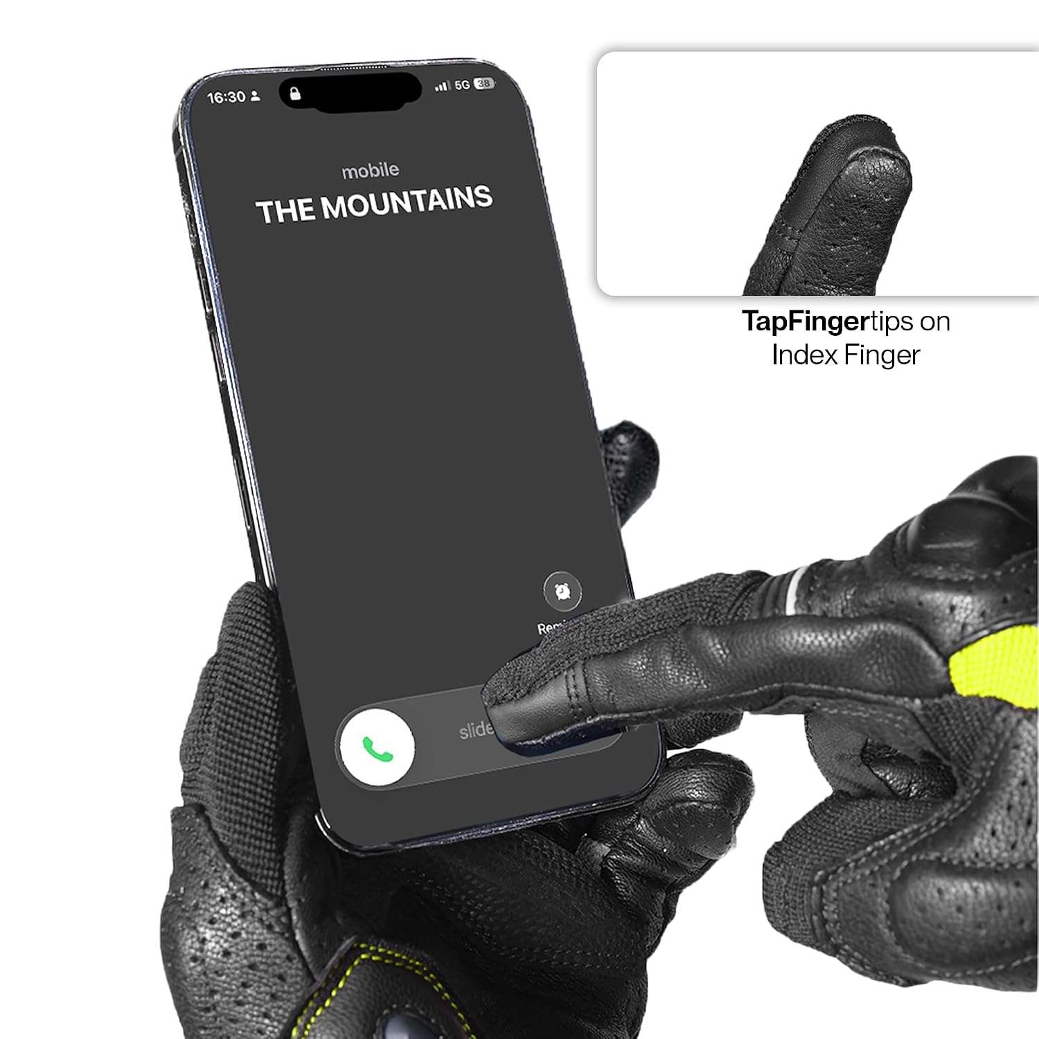Rynox Air GT 2 Motorcycle Riding Gloves - Black Hi-Viz Green - Image 7