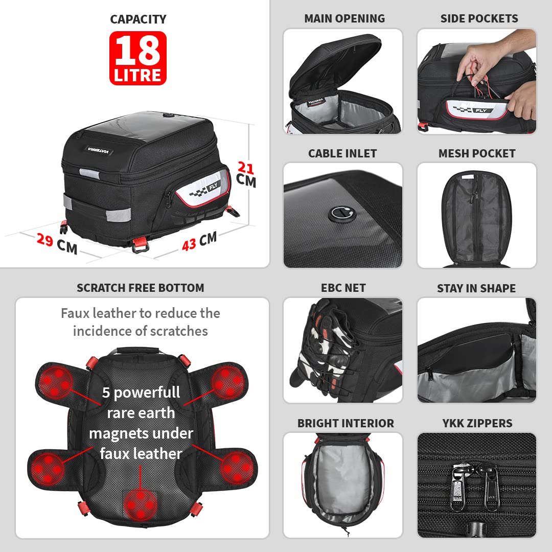 ViaTerra 18L Fly Magnetic Tank Bag - Image 4