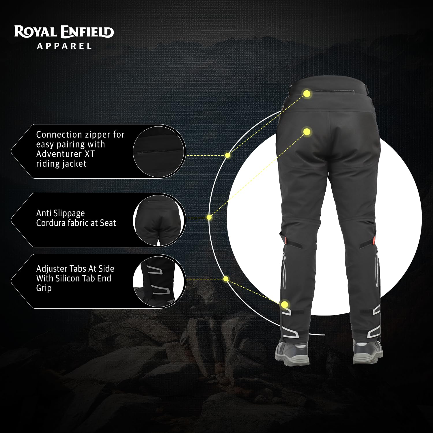 ROYAL ENFIELD ADVENTURER XT RIDING TROUSER RED - Image 7