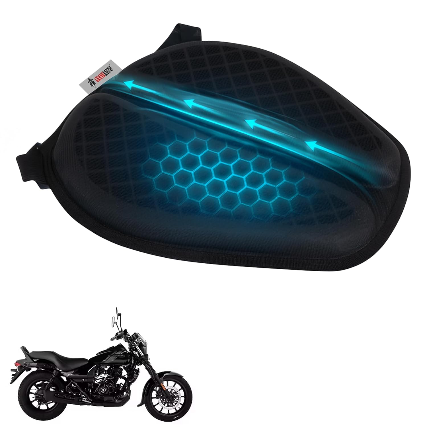 Grandbiker Gel Air Seat Cushion