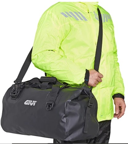 GIVI Waterproof Cylinder Tail Bag 40 Ltr BLACK - Image 2