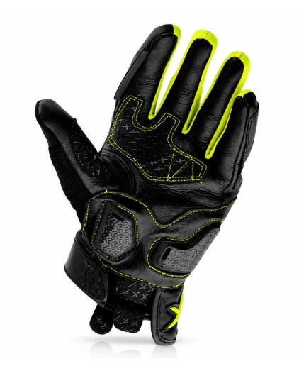 Axor Viper Riding Gloves BLACK NEON GREEN - Image 3
