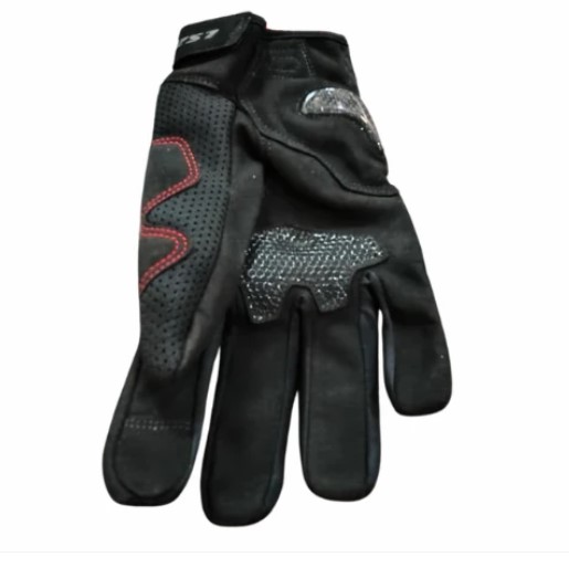 LS2 Chaki Carbon Riding Gloves - Black - Image 3