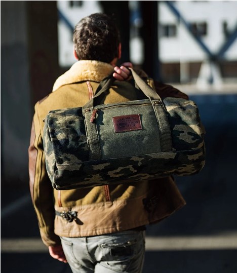Royal Enfield Duffle Bag Camo Olive - Image 2