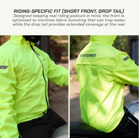 B100 Waterproof Motorcycle Rain Jacket - Image 3