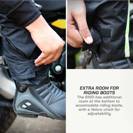 B100 Waterproof Motorcycle Rain Pants - Image 2