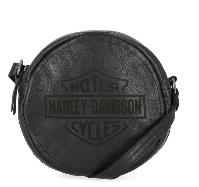 Harley-Davidson Women's Washed H-D Canteen Crossbody Bag Purse – Black