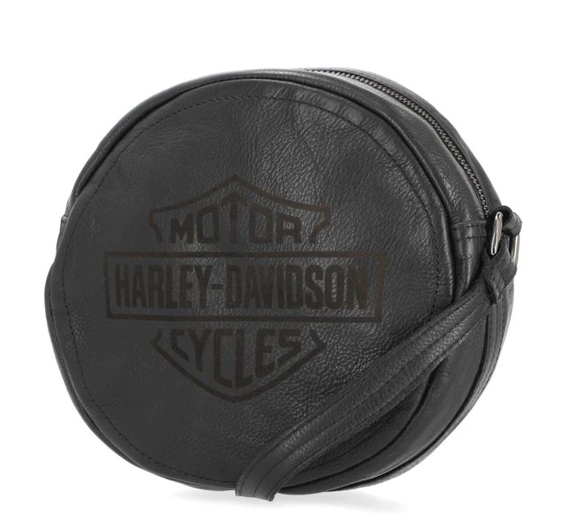 Harley-Davidson Women's Washed H-D Canteen Crossbody Bag Purse – Black - Image 4