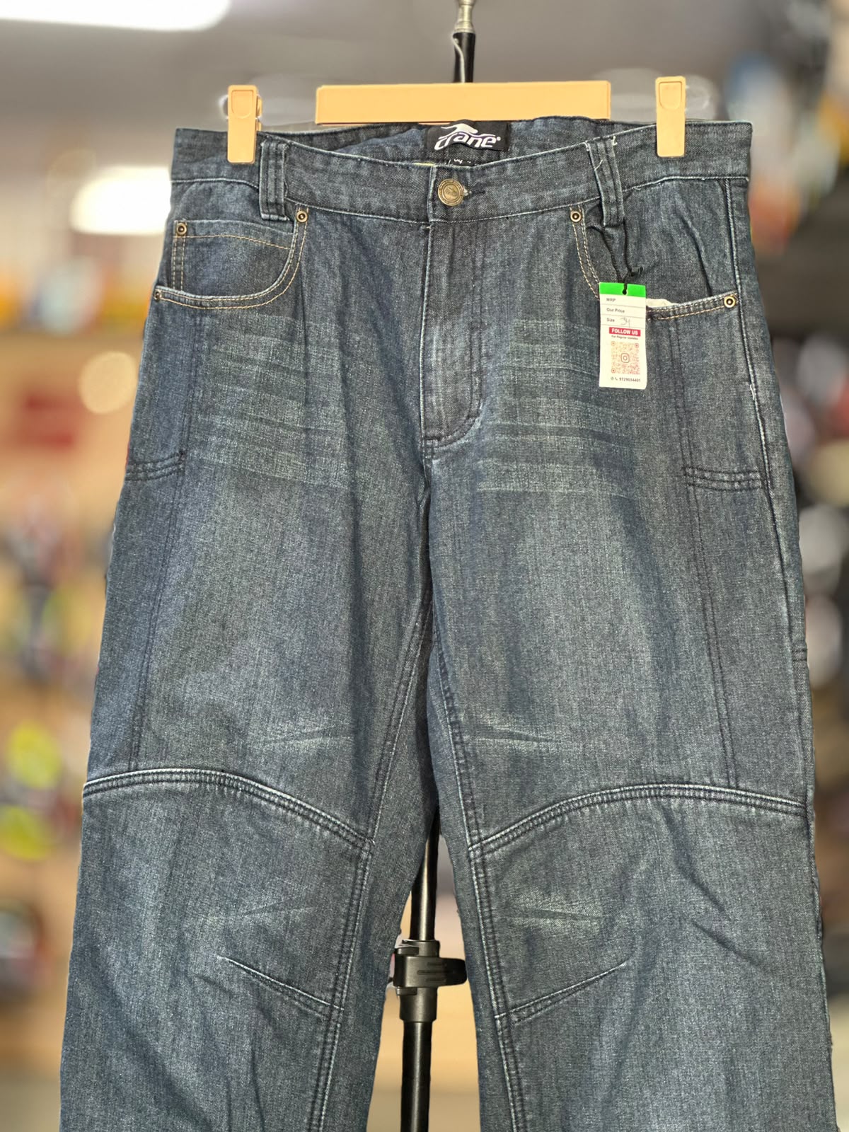CRANE DENIM RIDING PANT WITH LEVEL 2 PROTECTION SIZE 34 WAIST - Image 2