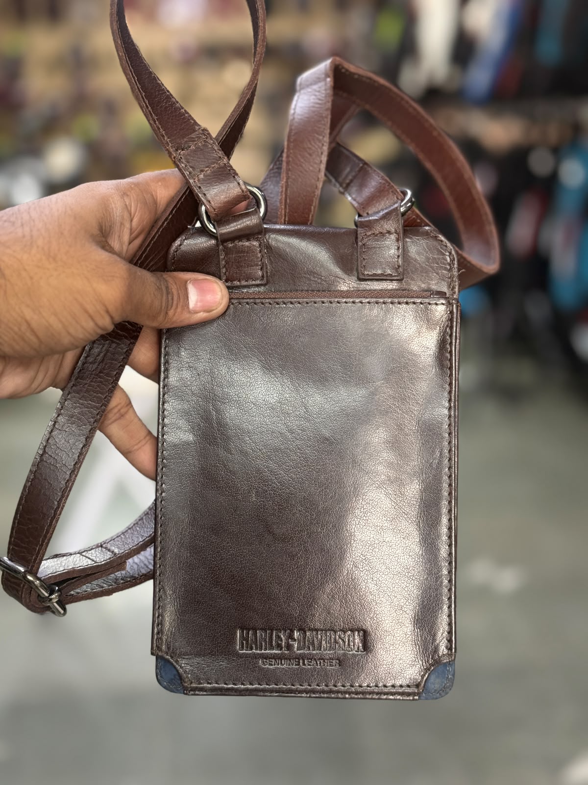 HARLEY DAVIDSON LEATHER SLING BAG - Image 2